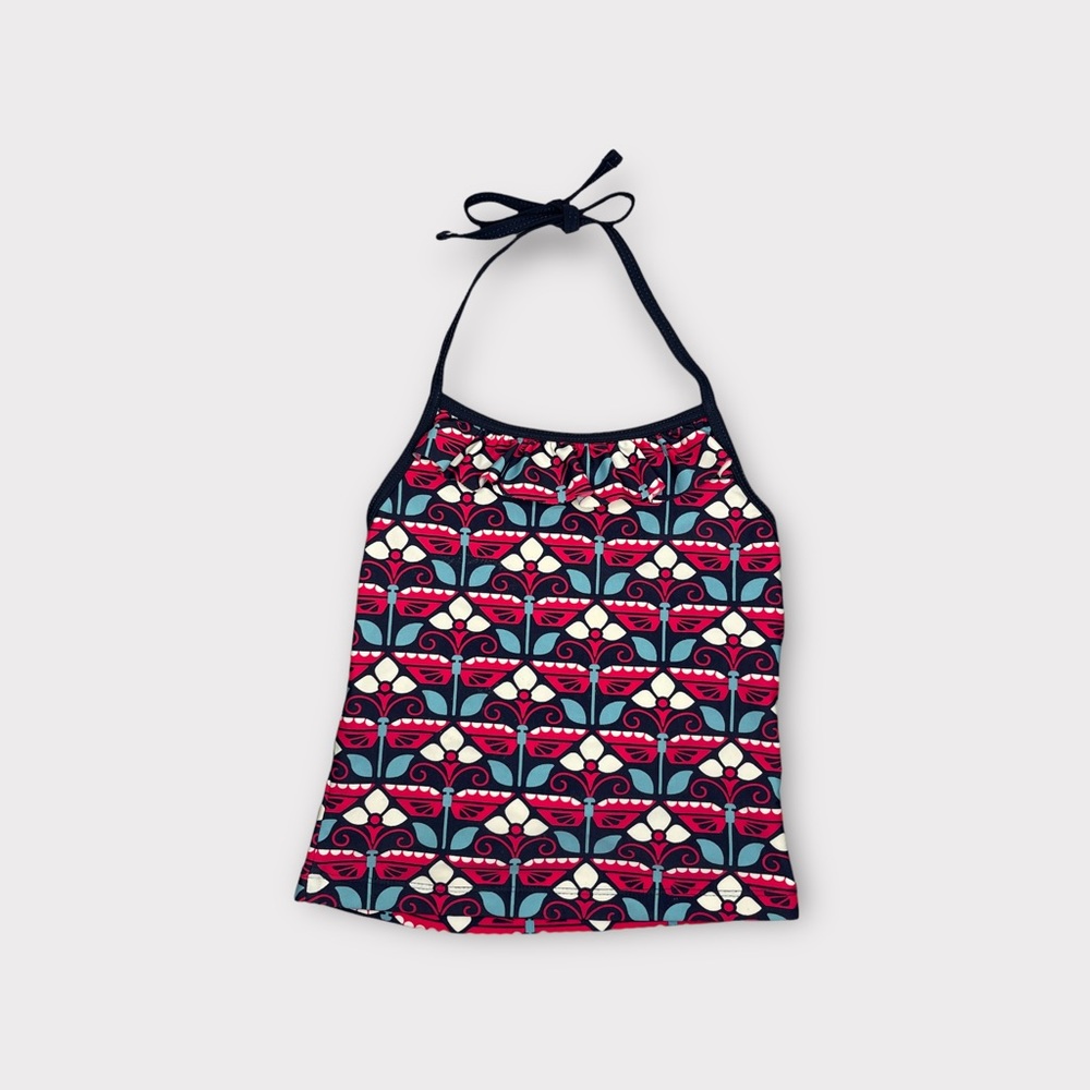 Tea Collection Pattern Halter Swim Top